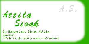 attila sivak business card